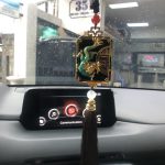 Khánh đá họa tiết rồng treo ô tô