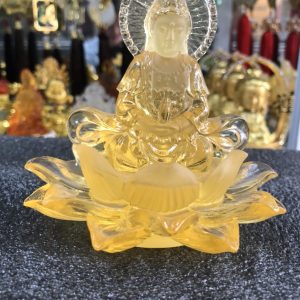 Nước hoa để taplo Phật bà tọa hoa sen