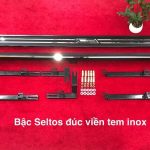 Bậc lên xuống xe Seltos đúc viền tem inox
