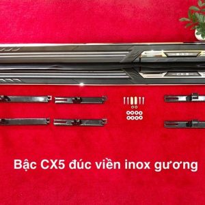 Bậc CX5 đúc viền inox gương